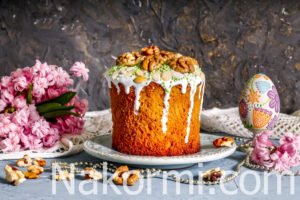 Кулич с орехами и изюмом Кулич с орехами и изюмом